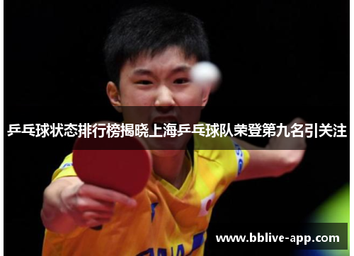 乒乓球状态排行榜揭晓上海乒乓球队荣登第九名引关注